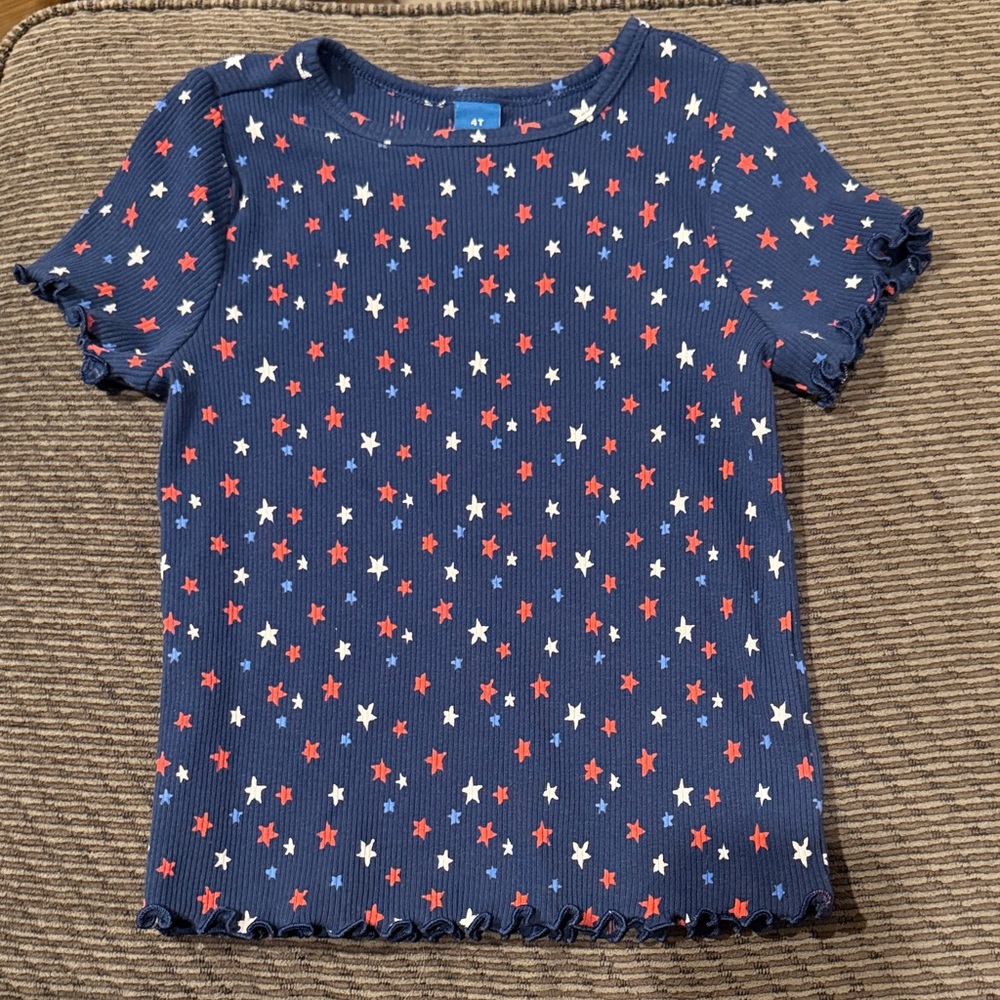 Old Navy Star Pattern Kids Tee - Blue, Red, White